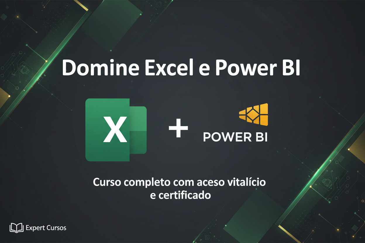 Capa do Curso Completo de Excel e Power BI